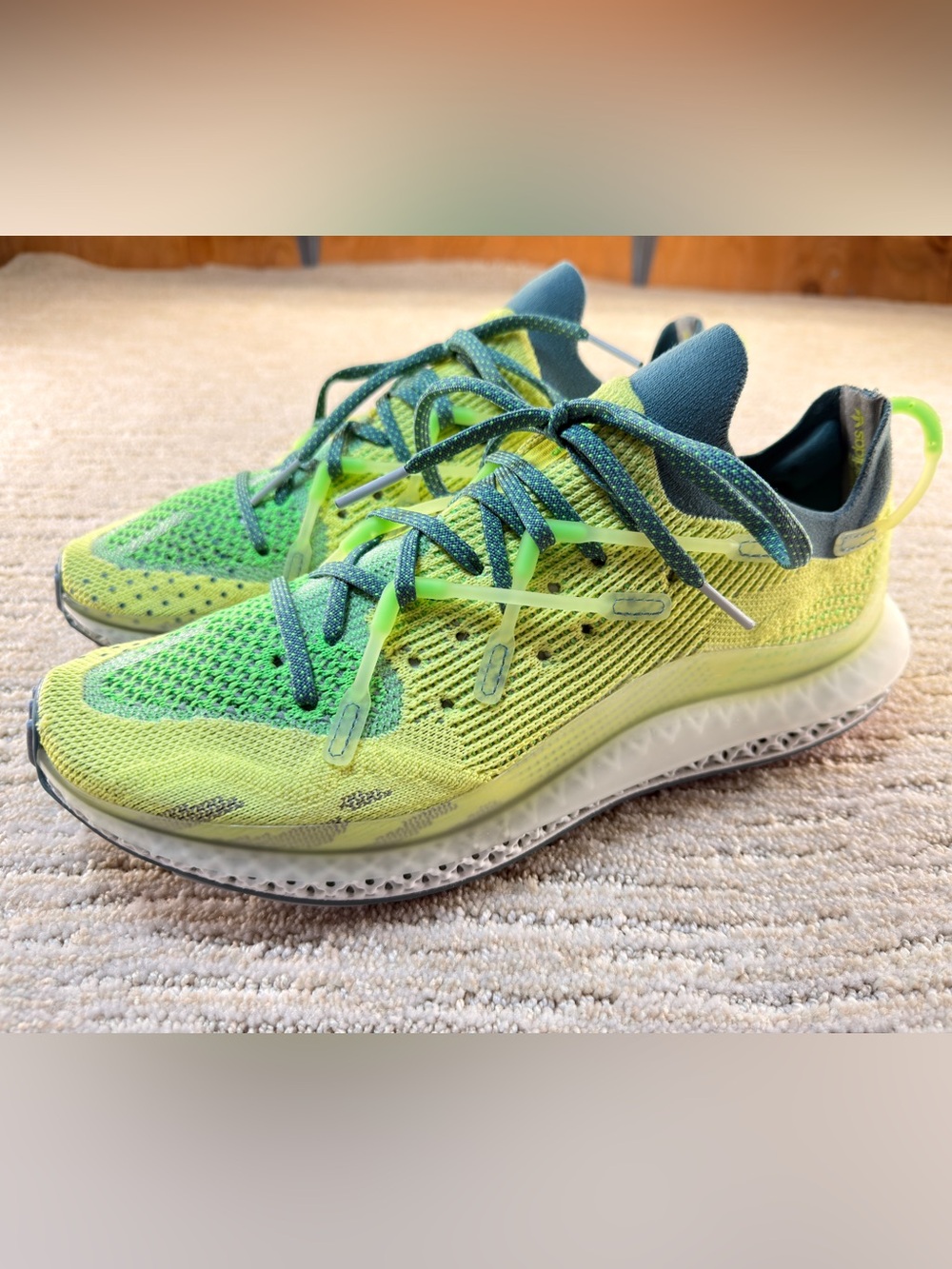 Adidas 4D Fusio Running Shoes Frozen Yellow/Hazy Emerald/Dove Grey FY3603 2020
